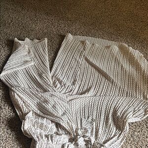 Sweet Rain Cream Knit Poncho